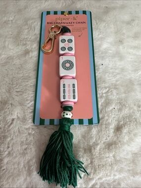 Piper K mahjong key chain and bag charm